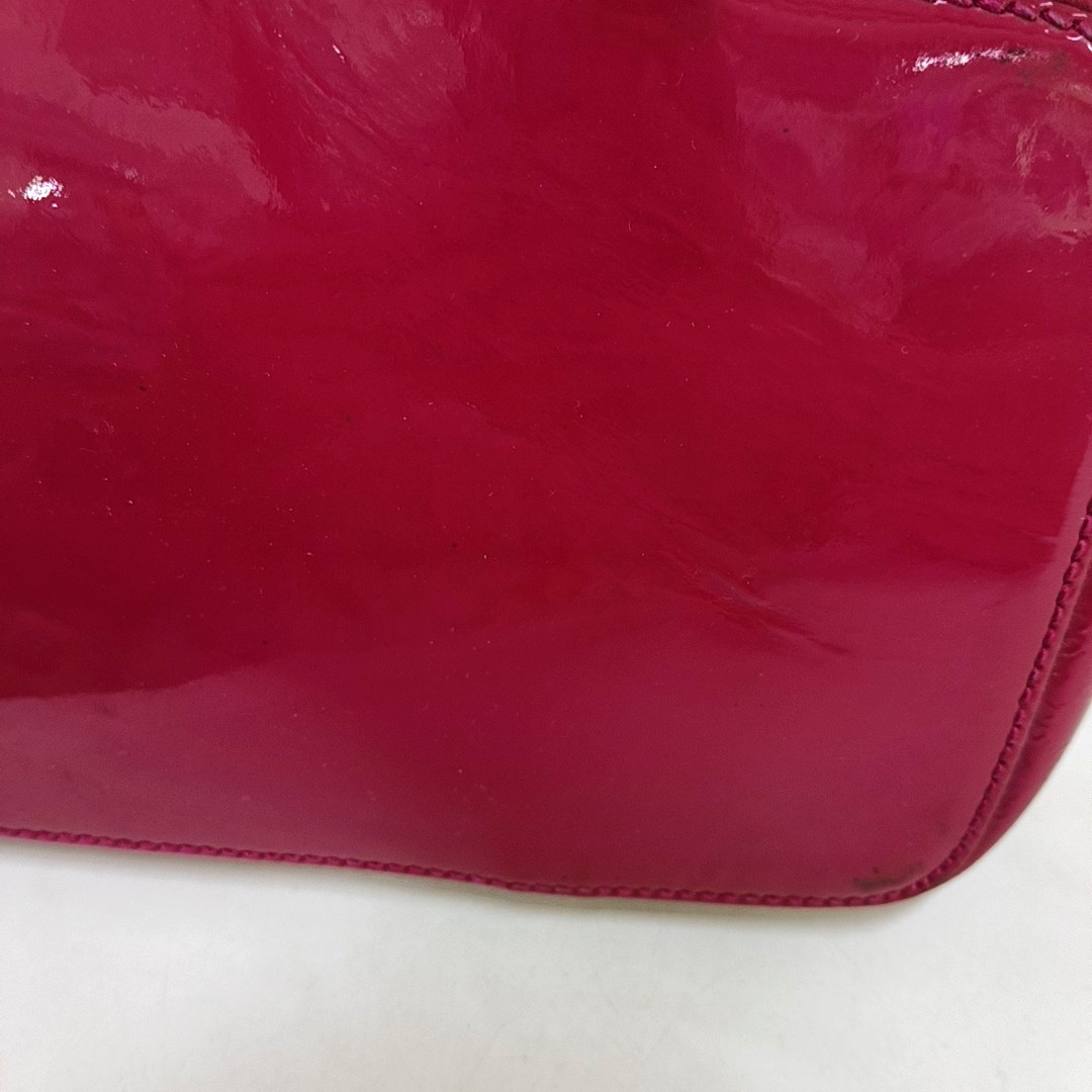 GUCCI Microguccissima Fuchsia Patent Leather Monogrammed Quilted Single Shoulder Bag Golden hardware-(SKU)-958957930