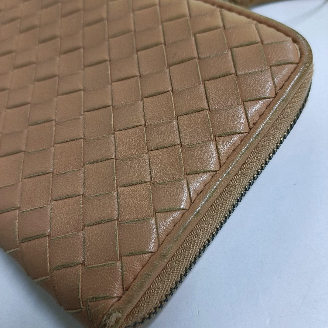 BOTTEGA VENETA Pink Cowhide Woven Wallet Black hardware-(SKU)-947141827
