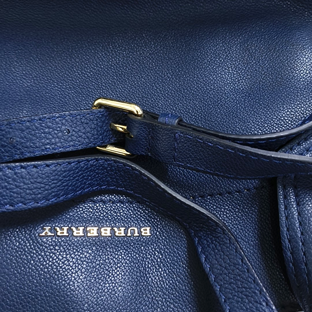 BURBERRY Barnsbury Blue cowhide single shoulder bag Golden hardware Removable shoulder strap-(SKU)-953060003