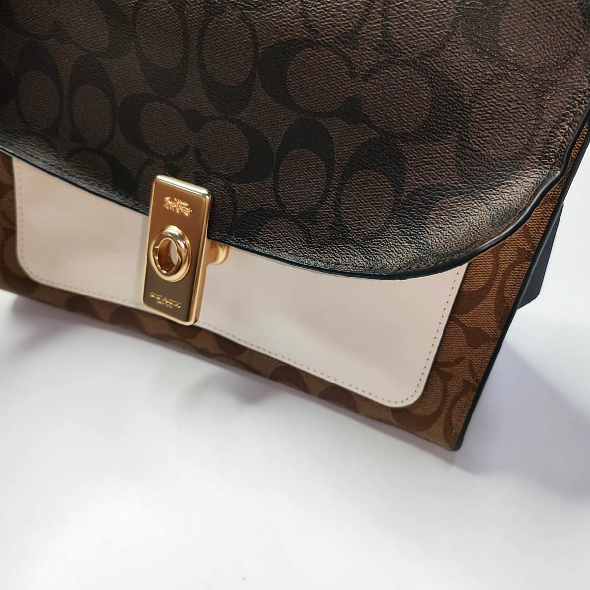 COACH Multicolor Coated Canvas La Vieille Russie Single Shoulder Bag Crossbody Bag Golden hardware-(SKU)-937763825
