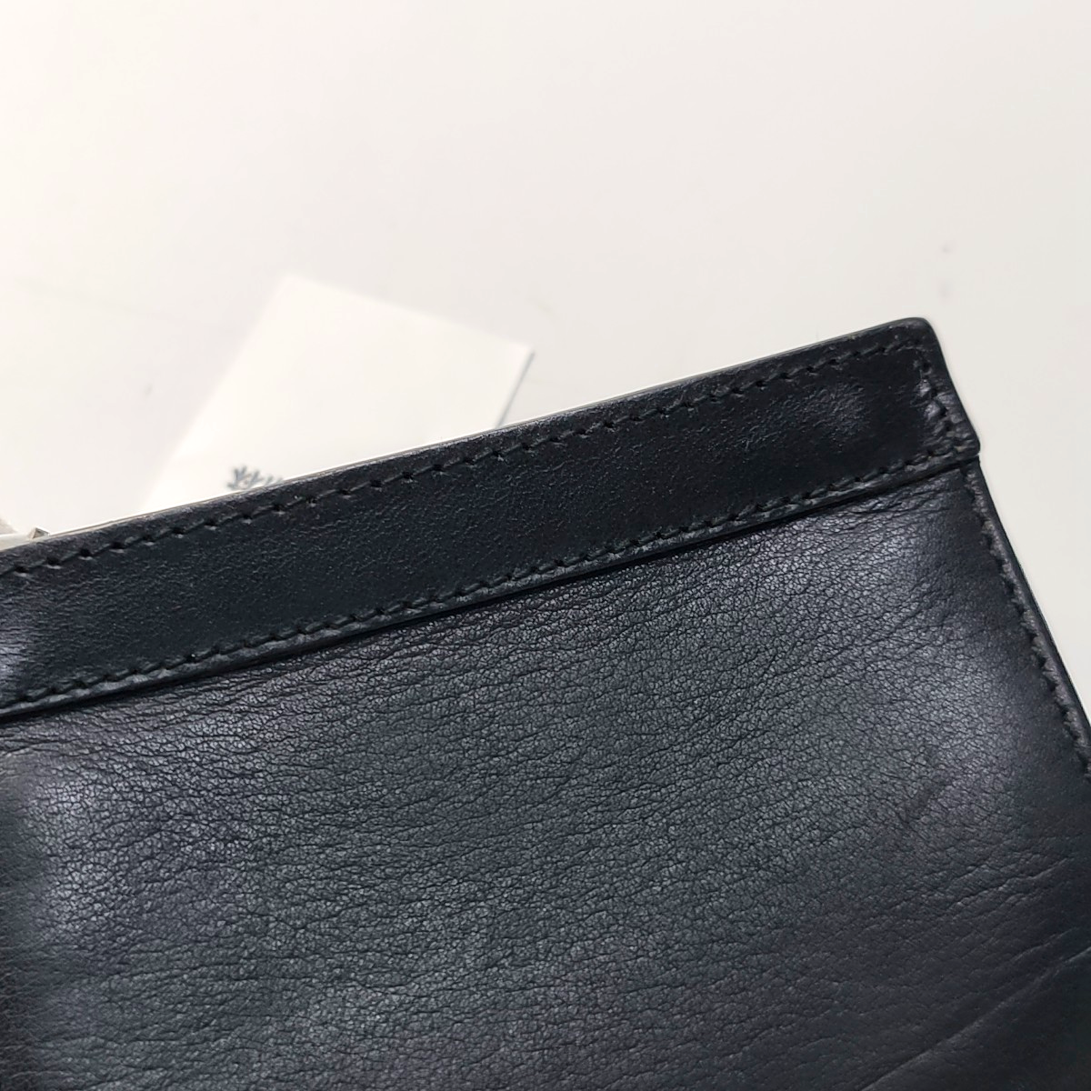 LOEWE Black Leather Studs Wallet Silver Hardware-(SKU)-943658143