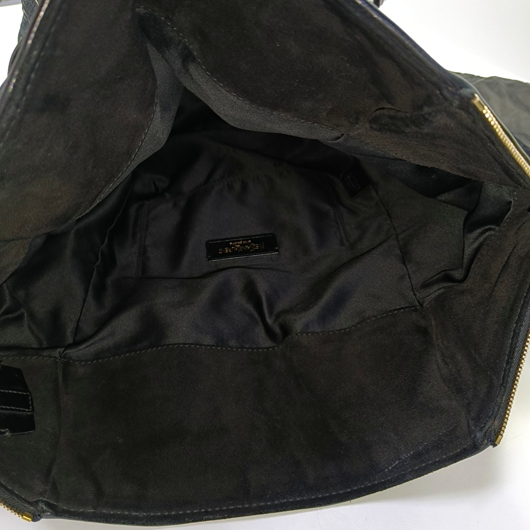 YSL DOWNTOWN CABASBlack牛皮铆钉,鳄鱼纹Handheld包-(SKU)-956018477