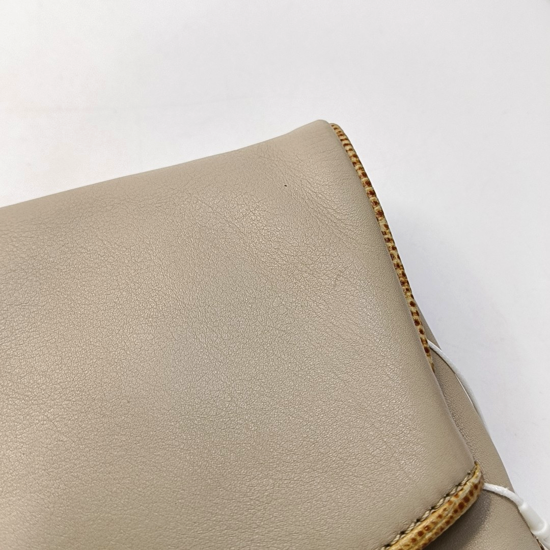 CELINE MACADAM CLUTCHES Khaki Cowhide Handbag Golden hardware-(SKU)-953216913