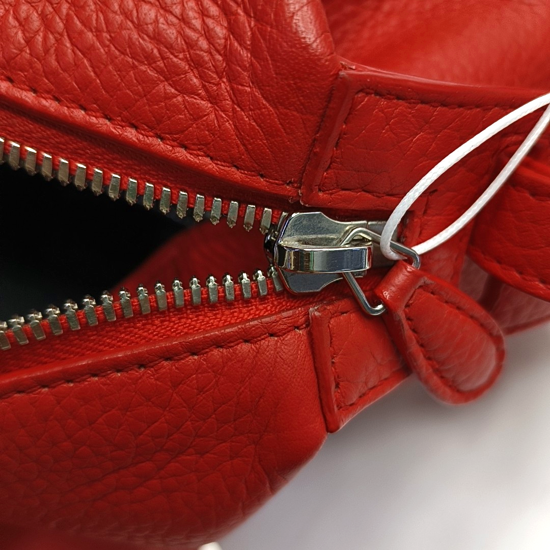 BALENCIAGA Tote bag Red Calf Leather Crossbody Shoulder Bag Tote Silver Hardware Removable shoulder strap-(SKU)-957128355