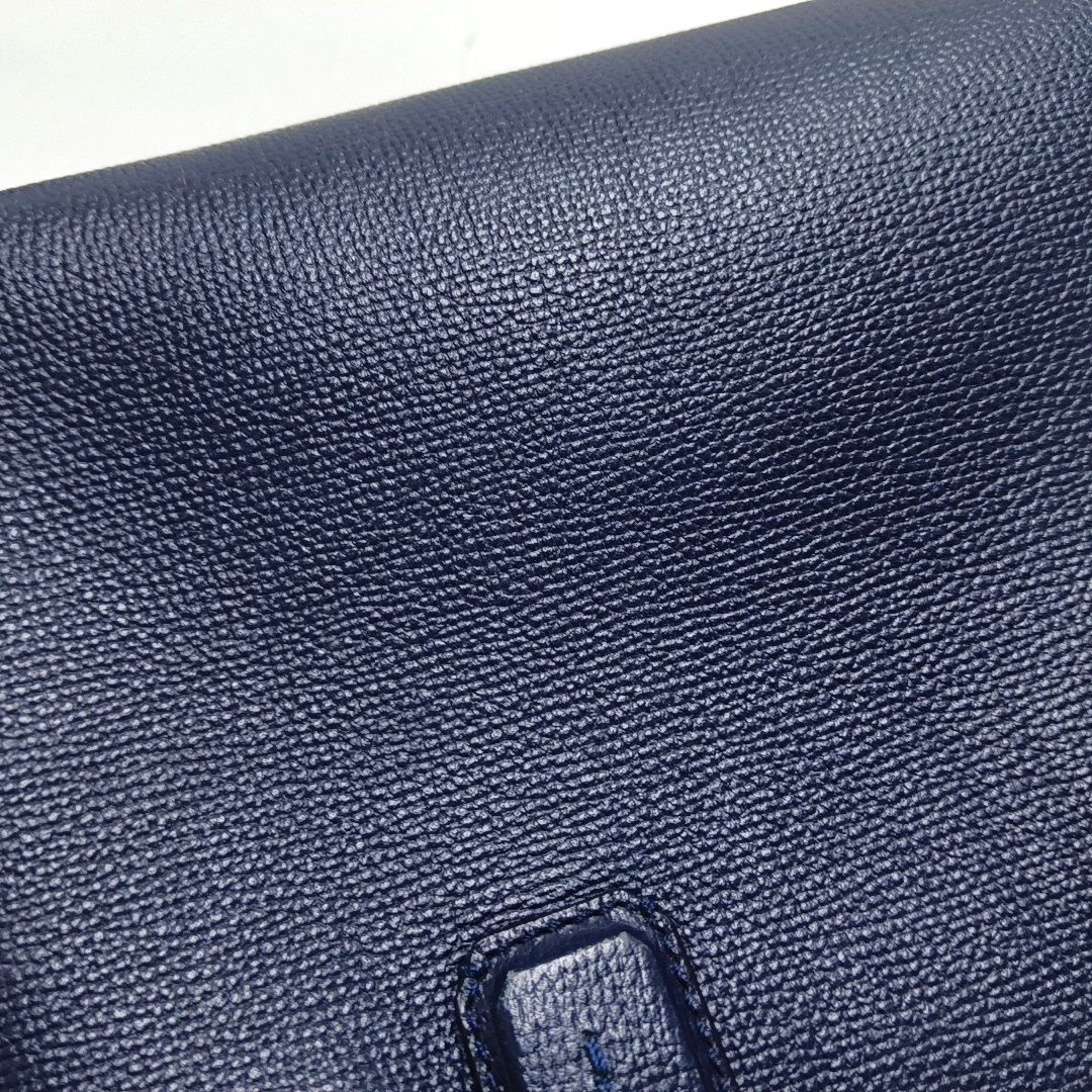 BURBERRY The Banner Small size Navy Blue Cowhide Shoulder Bag Tote Crossbody Silver Hardware-(SKU)-950330080