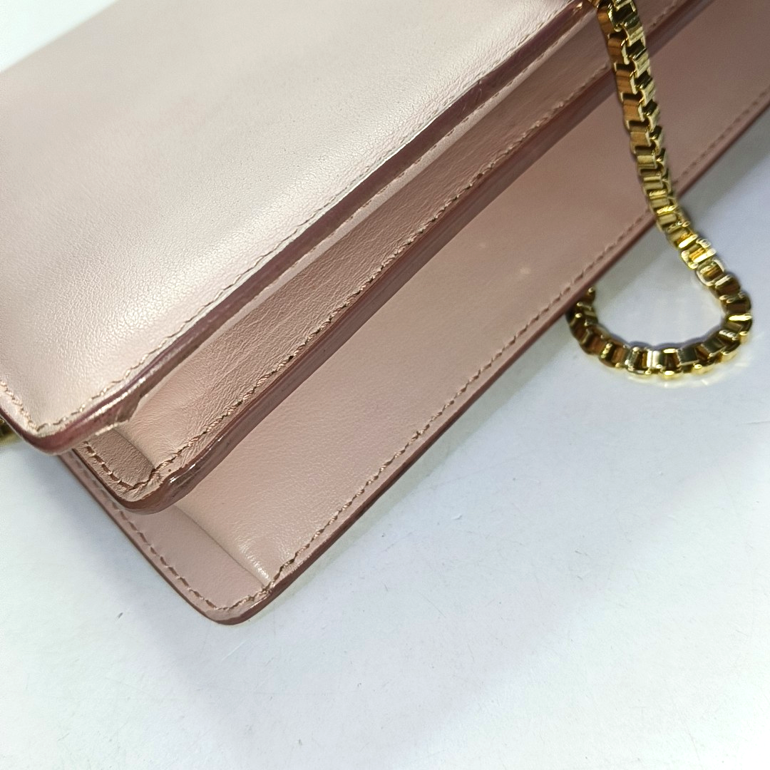 FERRAGAMO Thalia Light Pink Leather Crossbody Bag Single Shoulder Bag Golden hardware-(SKU)-951994003