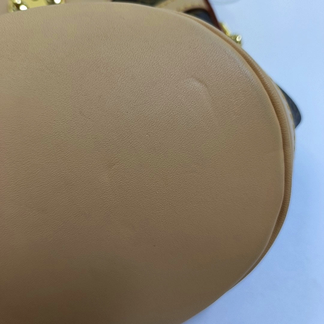 LOUIS VUITTON DUFFLE Brown Coated Canvas Monogram Fries Bag Crossbody Shoulder Bag Tote Bag Single Shoulder Bag Gold Hardware Removable Shoulder Strap-(SKU)-968118002