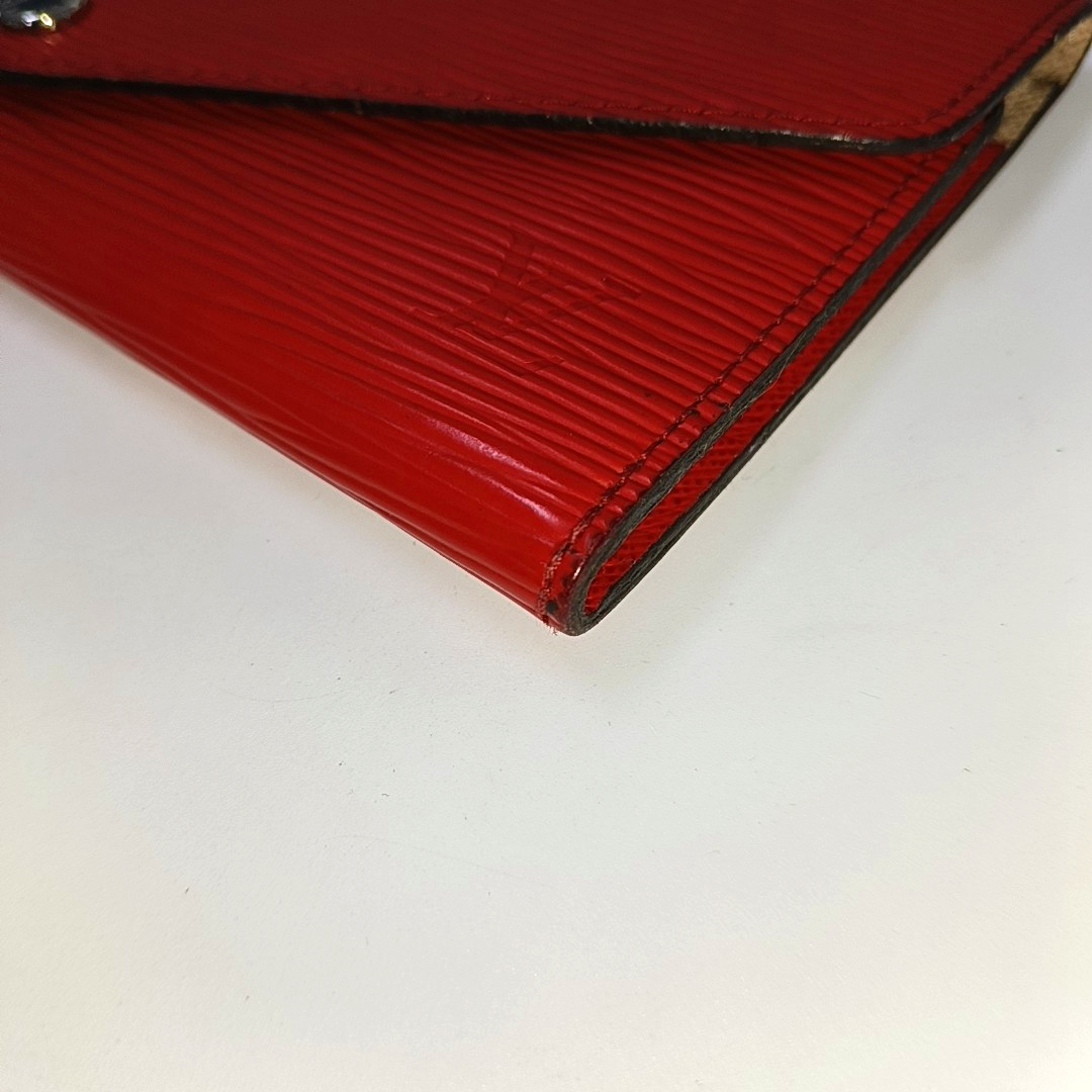 LOUIS VUITTON JOSÉPHINE 红色EPI牛皮水波纹钱包 Silver Hardware-(SKU)-942554334