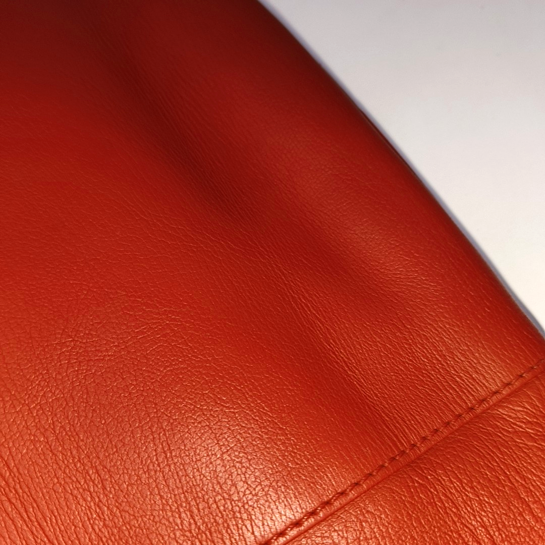 LOEWE Velazquez Orange Red Cowhide Tote Bag Golden hardware-(SKU)-941127614