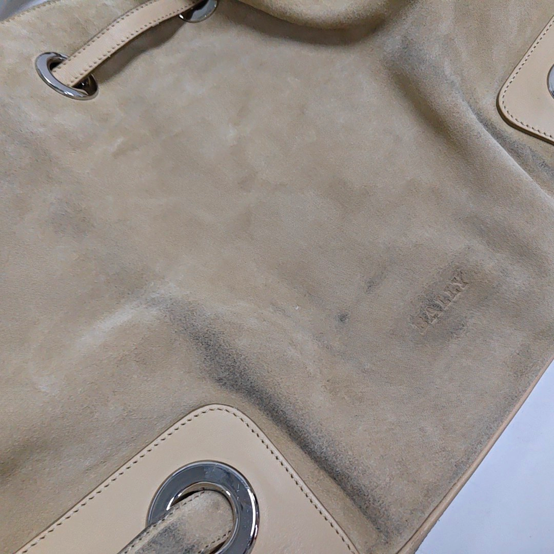 BALLY Tote bag Beige Suede Single Shoulder Tote Bag Silver Hardware-(SKU)-952425737