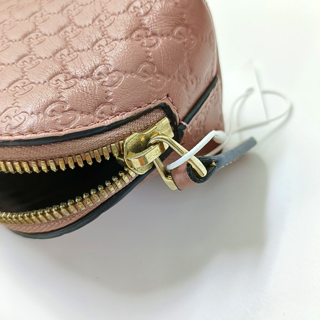 GUCCI Microguccissima Nude Pink Cowhide Monogram Embossed Wallet Golden hardware-(SKU)-956456828