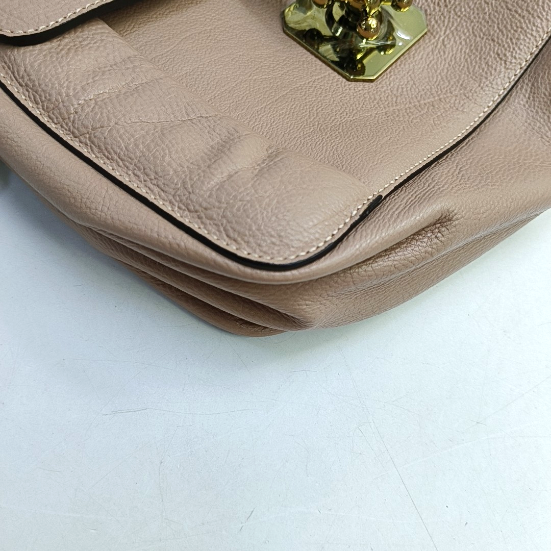 Chloé Elsie Pink Cowhide Single Shoulder Bag Tote Golden hardware-(SKU)-949587215