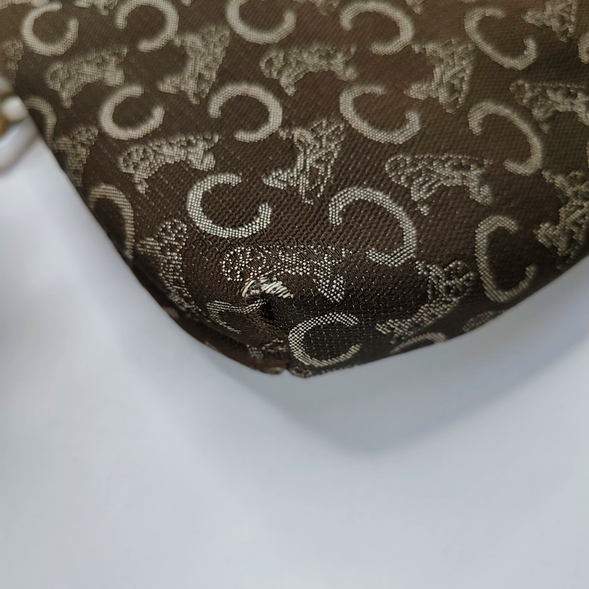 CELINE Brown Canvas Jacquard Clutch Bag Brown Hardware-(SKU)-936934886