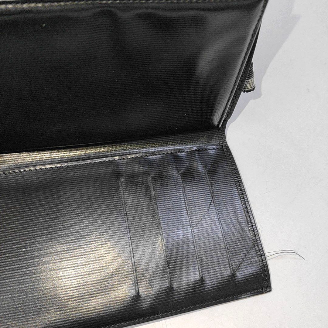 CHANEL Black Canvas Quilted Wallet 6nan-(SKU)-942554426