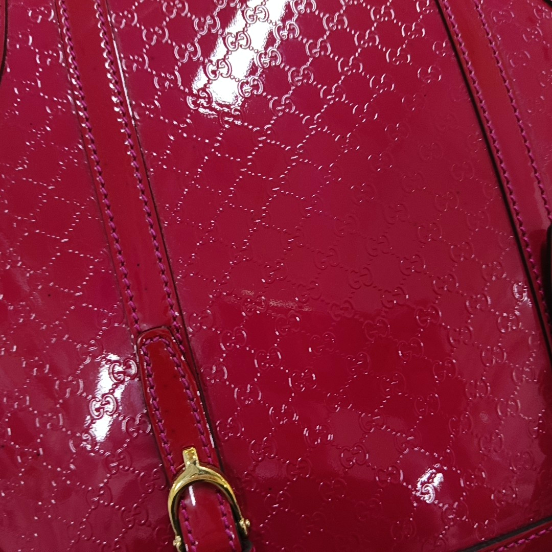 GUCCI Microguccissima Fuchsia Leather Monogrammed Crossbody Shoulder Bag Handbag Golden hardware Removable shoulder strap-(SKU)-959657436