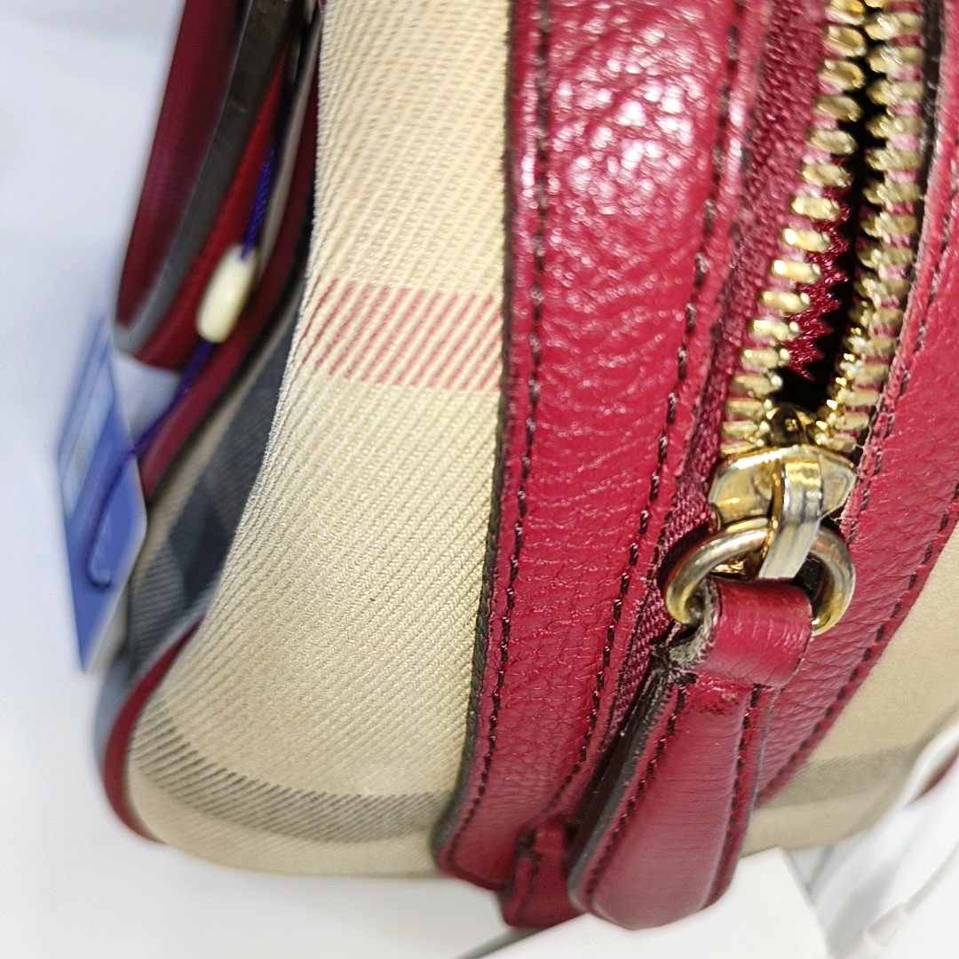 BURBERRY Alchester Brown Canvas Single Shoulder Bag Crossbody Bag Tote Bag Golden hardware Removable shoulder strap-(SKU)-929659819