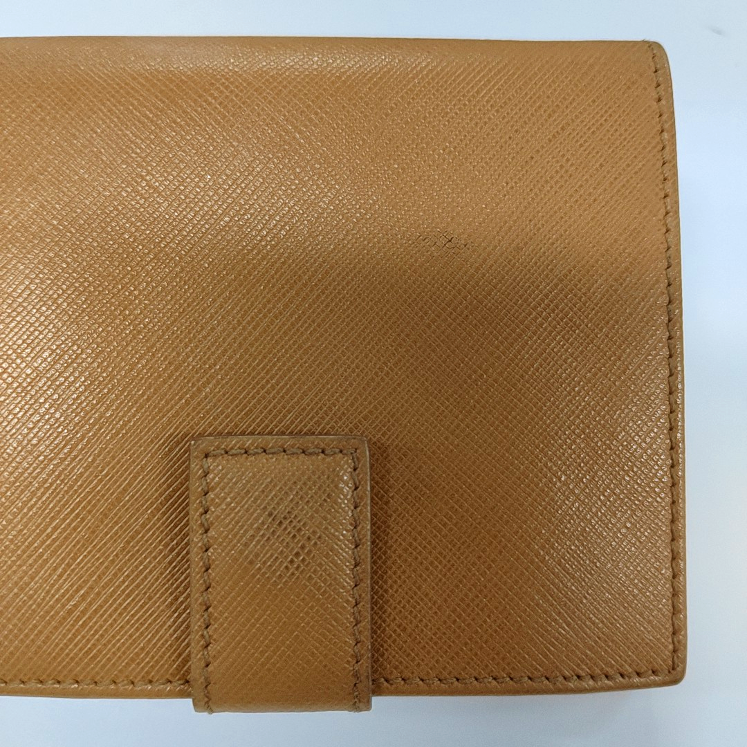 FERRAGAMO Gancio Brown Leather Embossed Wallet Golden hardware-(SKU)-13699492