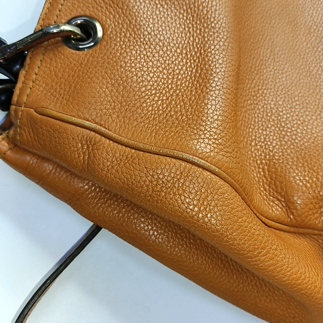 GUCCI Bamboo 1947 Ginger Yellow Calfskin Bamboo Handle Single Shoulder Bag Handbag Golden hardware Removable shoulder strap-(SKU)-956063224