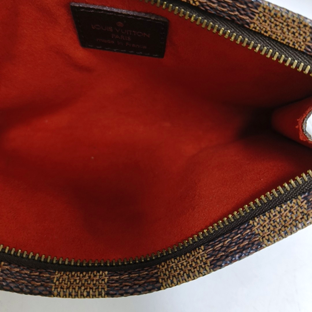 LOUIS VUITTON JOSÉPHINE 15 Brown Coated Canvas Checkered Handbag Golden hardware Vintage model-(SKU)-953734050