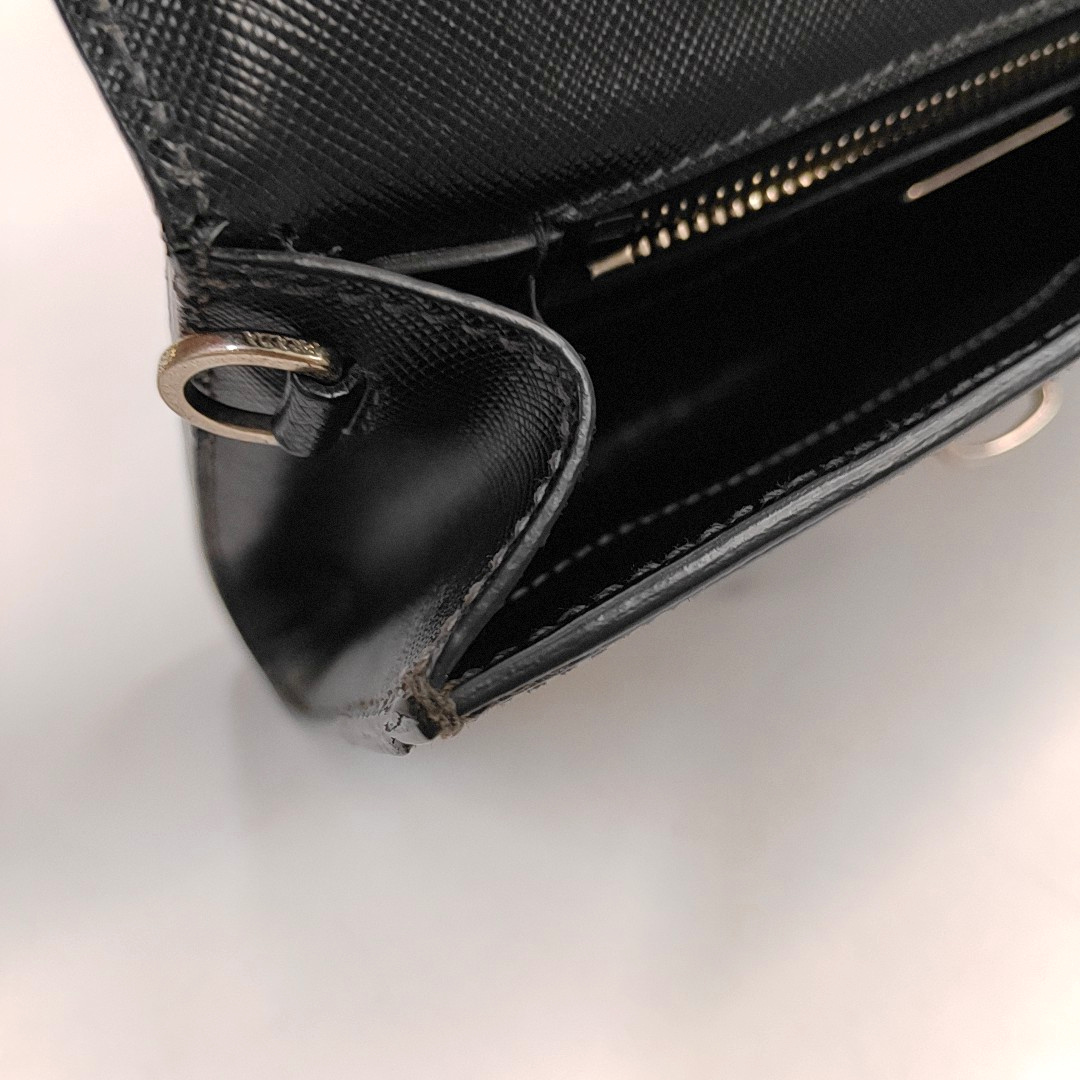 PRADA Color-block cowhide cross-grain clutch Silver Hardware-(SKU)-957706668