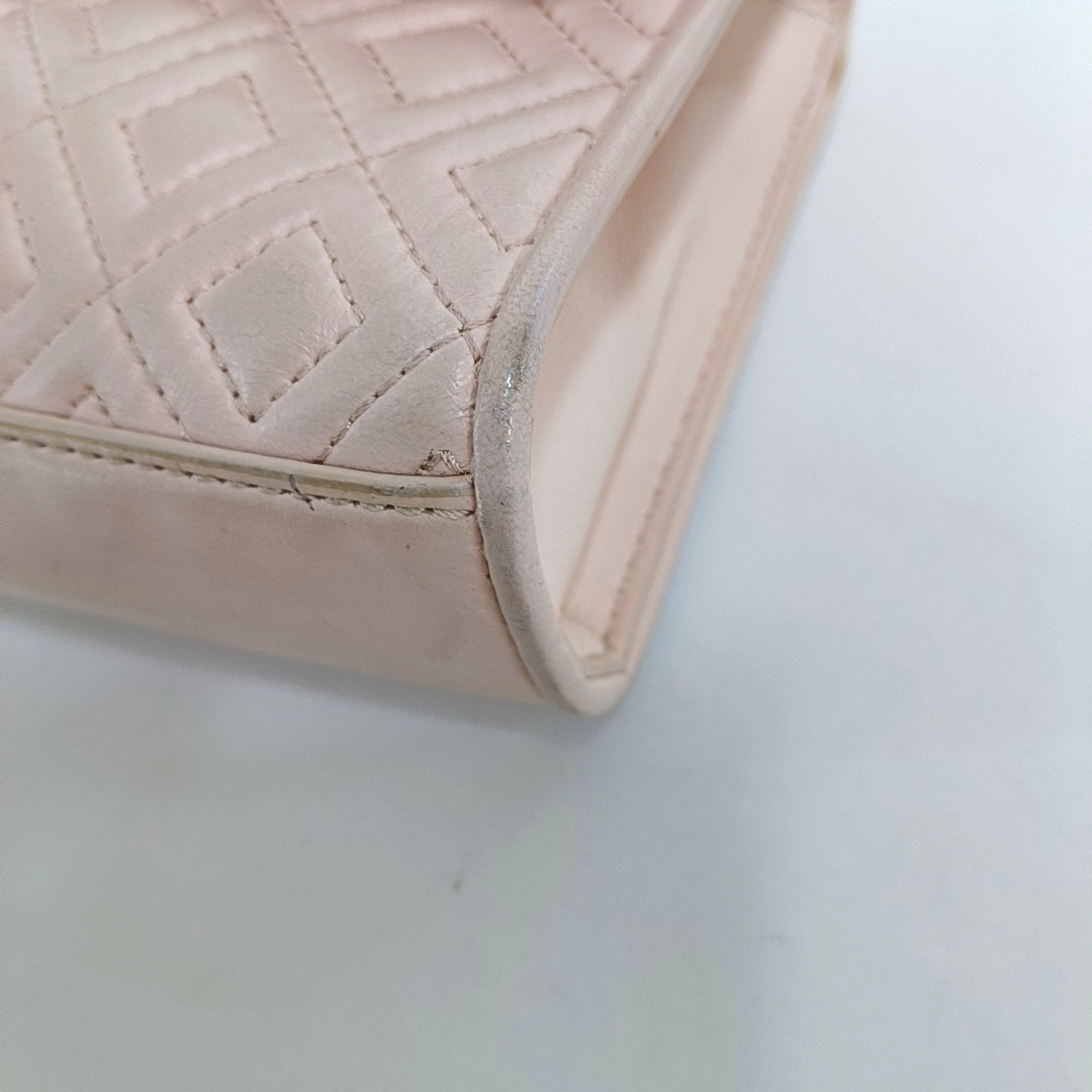 TORY BURCH Fleming Small size Pink Sheepskin Quilted Crossbody Bag Single Shoulder Bag Golden hardware-(SKU)-942795679