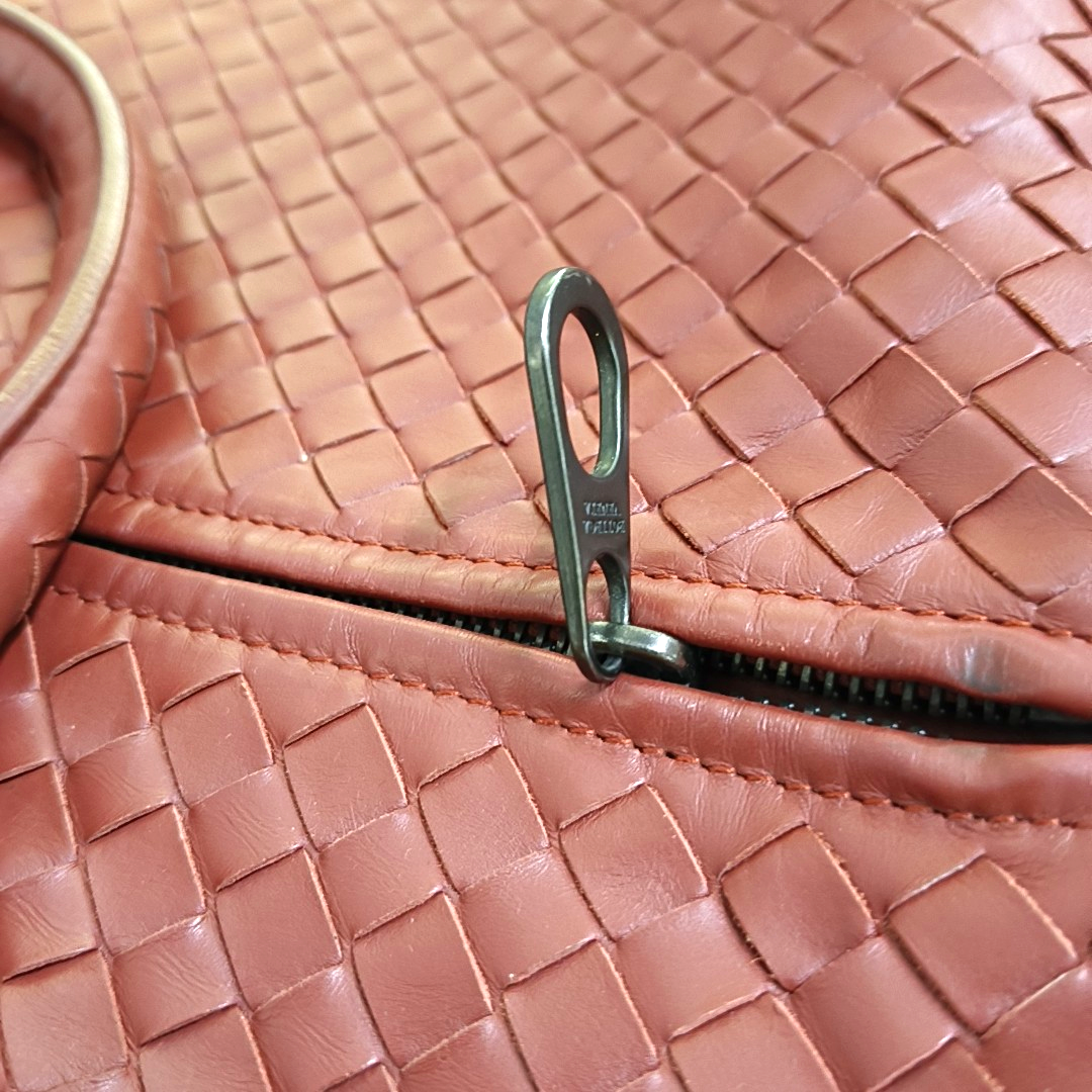BOTTEGA VENETA Red Cowhide Tote Bag Black hardware-(SKU)-946395662