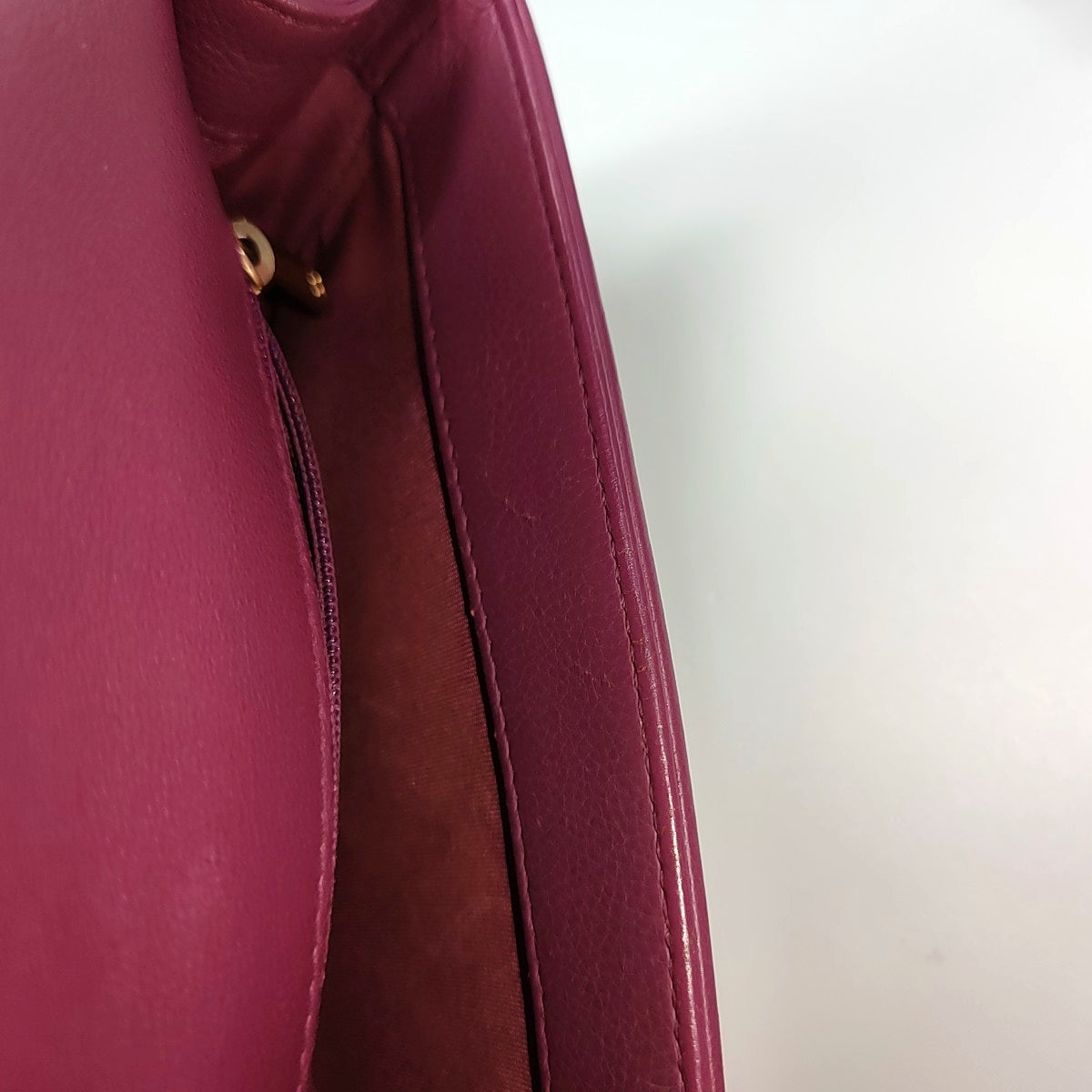 CHANEL CLASSIC FLAP Mini Burgundy Calfskin Quilted Large Mini Shoulder Bag Crossbody Strap Gold Hardware 24k-(SKU)-971151918