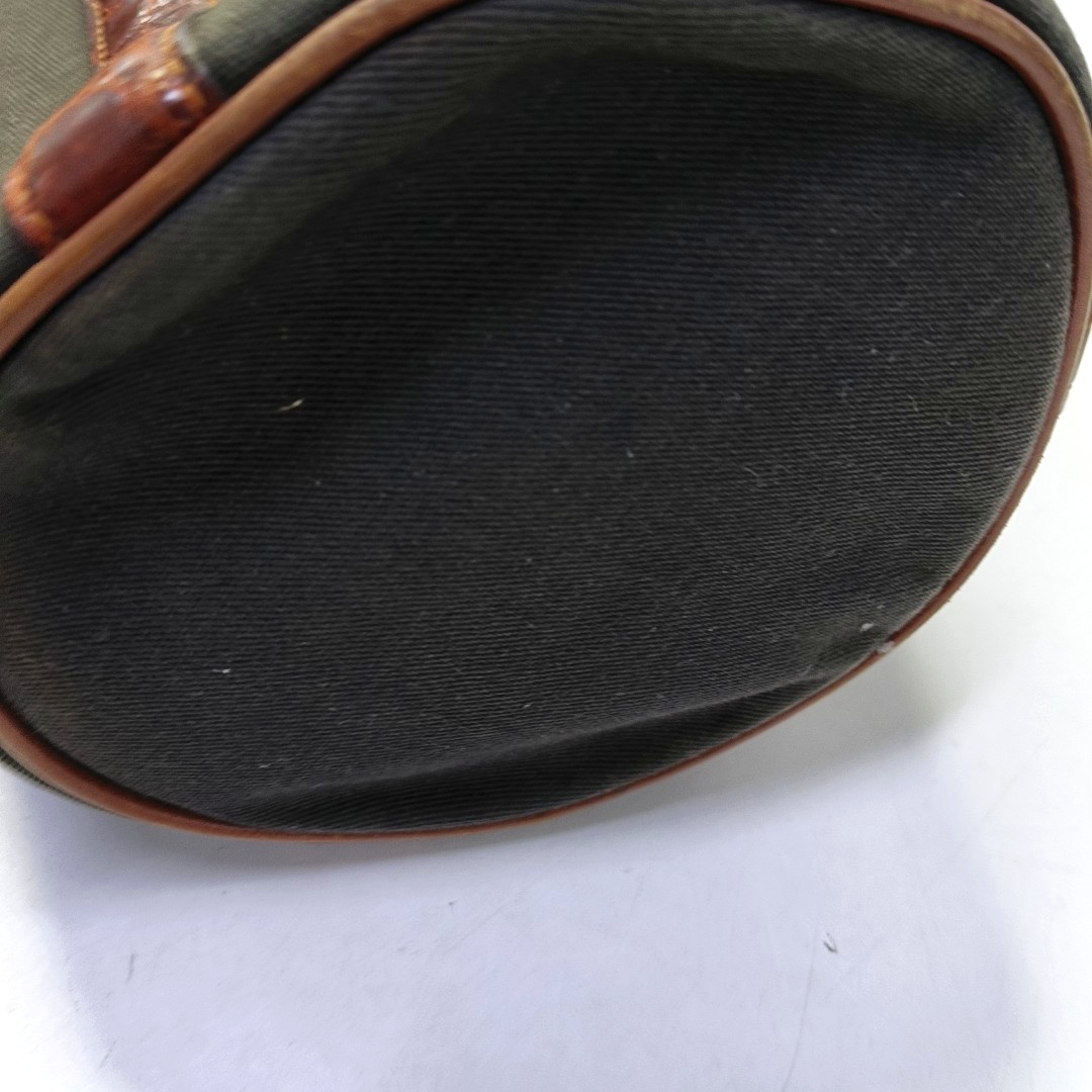CELINE TRIOMPHE Gray green fabric crossbody bag single shoulder bag Golden hardware-(SKU)-946532608