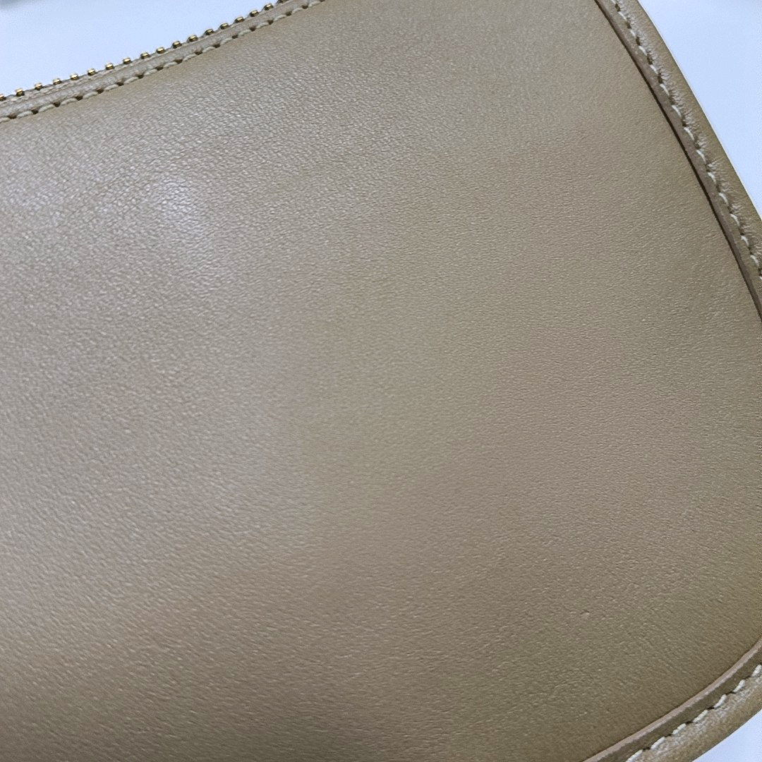 COACH SWINGER Khaki Leather Handbag Golden hardware Removable shoulder strap-(SKU)-14161118