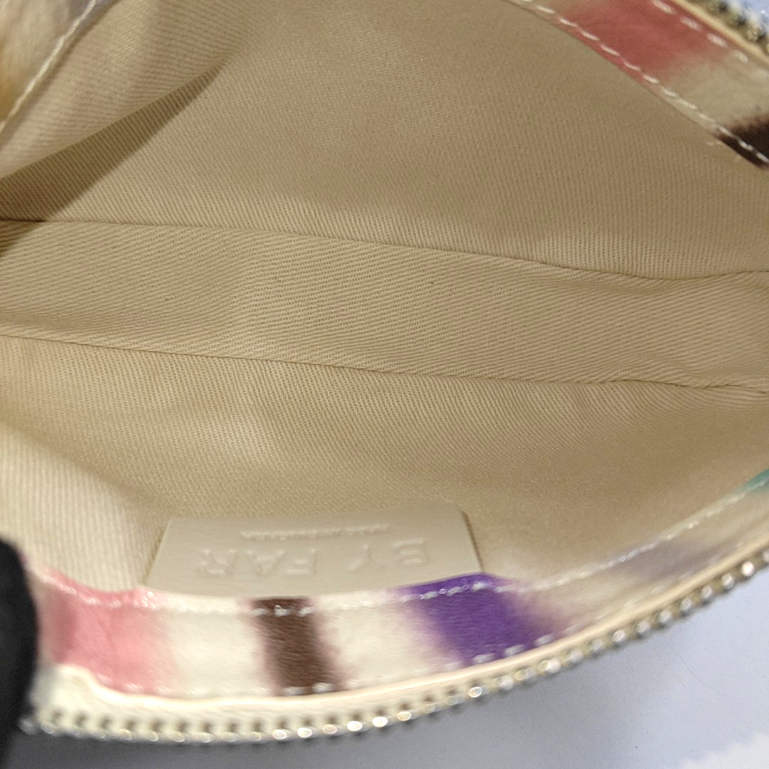 BY FAR White Leather Printed Tote Bag Silver Hardware-(SKU)-944296292