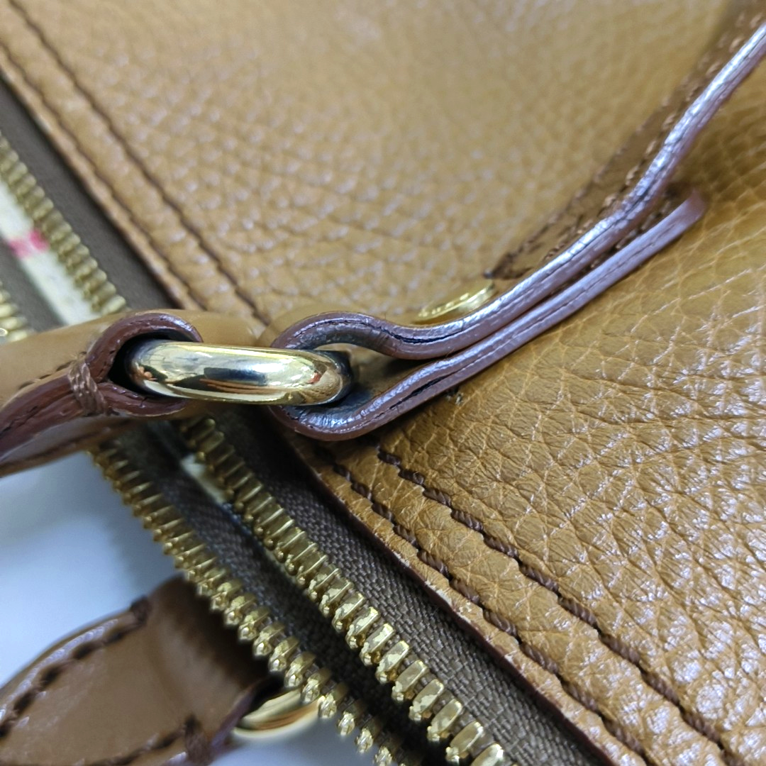 BURBERRY Salisbury mini Brown Leather Handbag Single Shoulder Bag Golden hardware-(SKU)-950551487