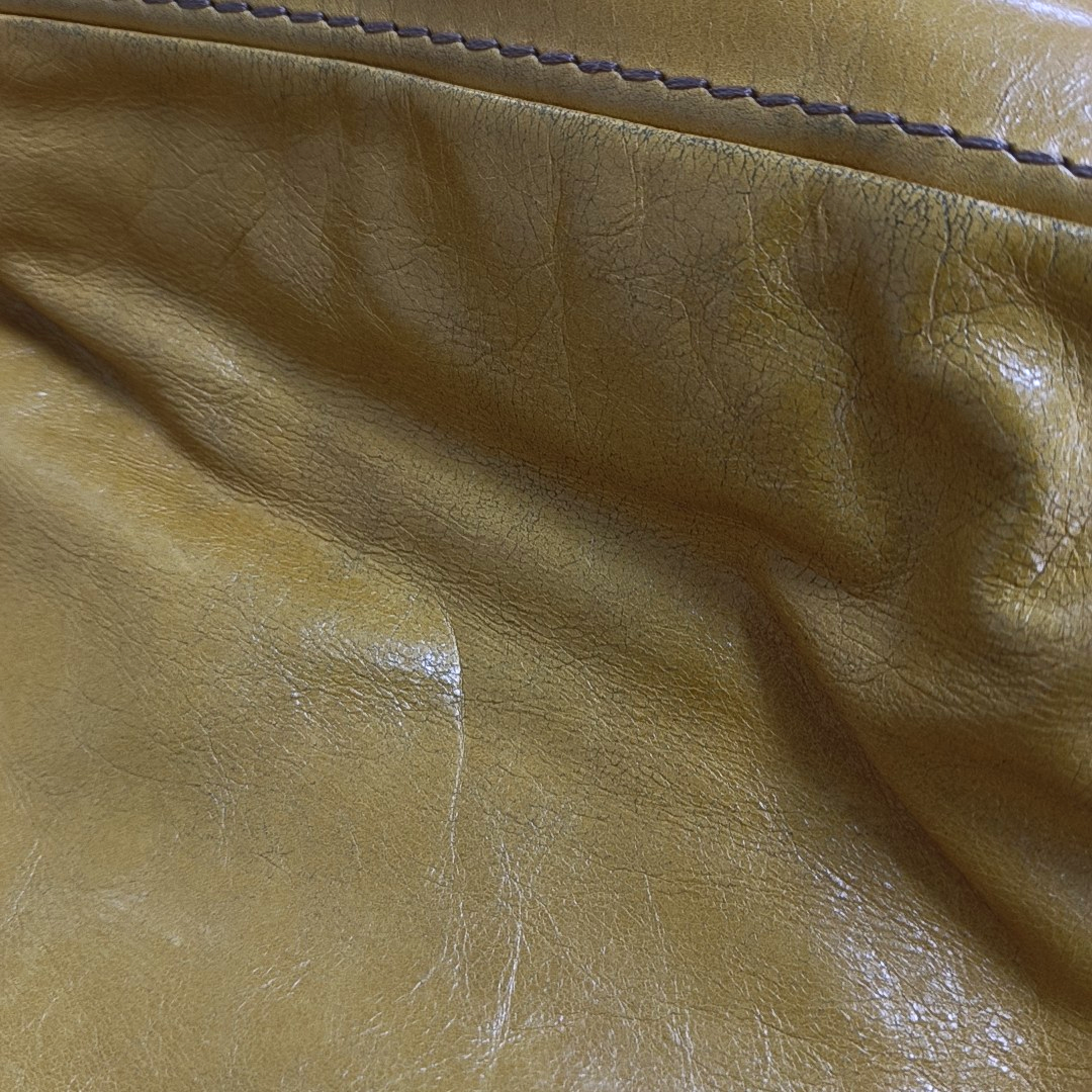 PRADA Tote bag Yellow Leather Crossbody Bag Golden hardware Removable shoulder strap-(SKU)-959736283