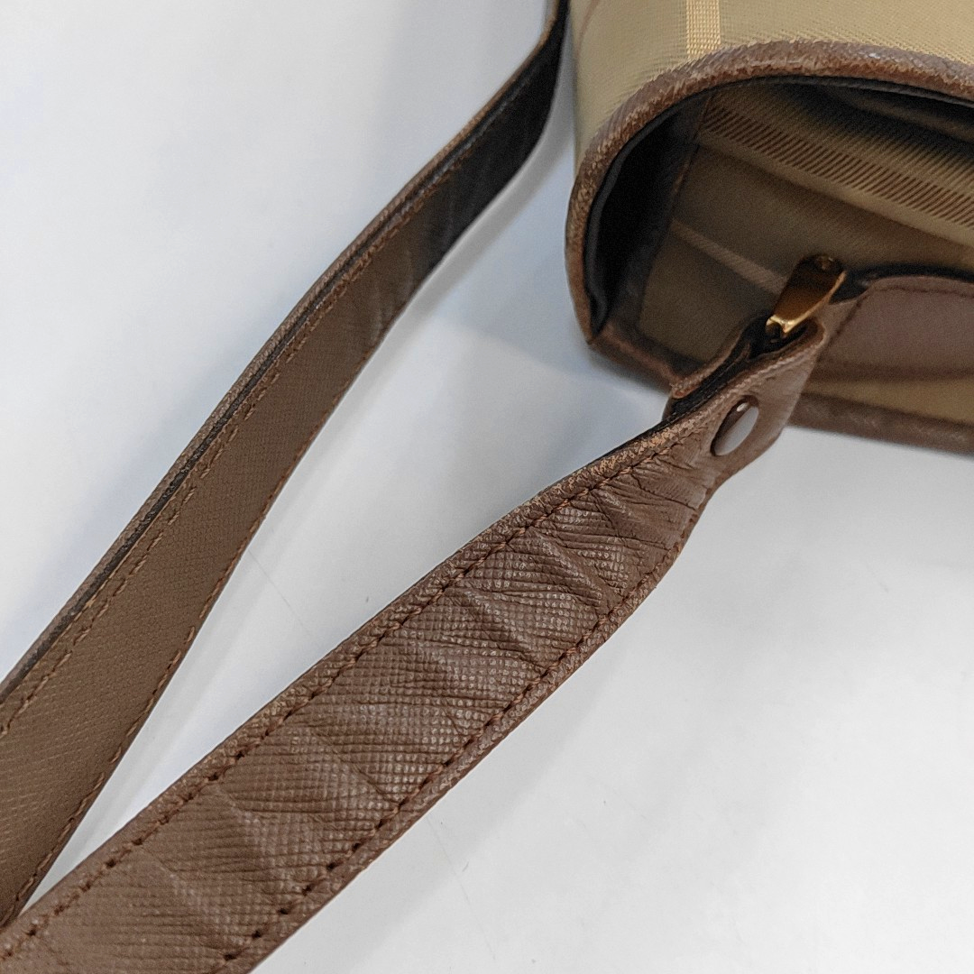 BURBERRY Khaki Canvas Single Shoulder Bag, Crossbody Bag Golden hardware-(SKU)-954359550