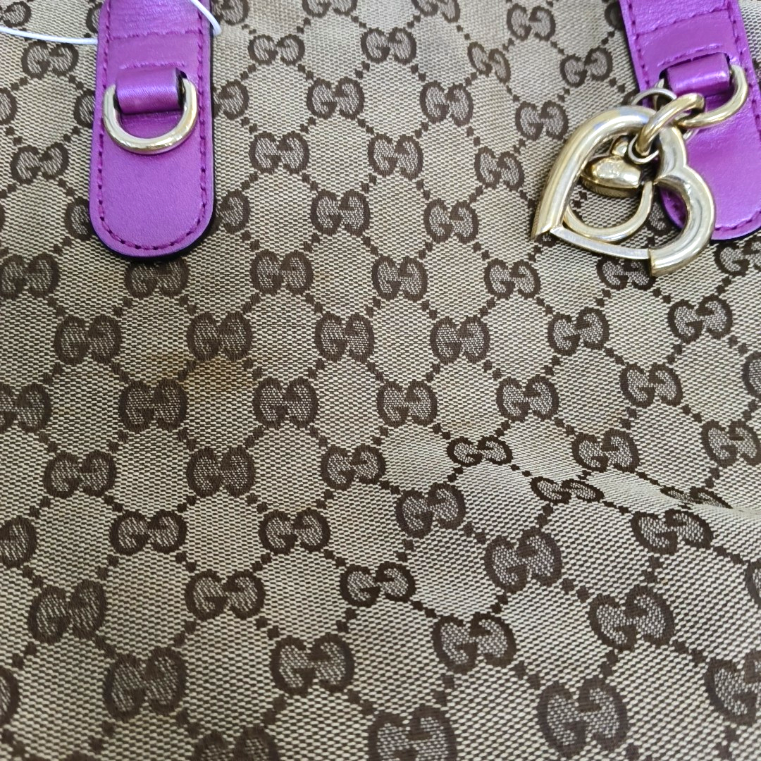 GUCCI Full Moon Brown Canvas Monogram Handbag Single Shoulder Bag Golden hardware-(SKU)-958683691
