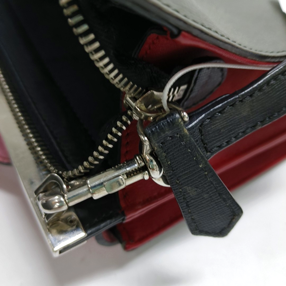 FENDI Demi Jour Pink Leather Stud Shoulder Bag Crossbody Bag Tote Bag Silver Hardware Removable shoulder strap-(SKU)-947934206