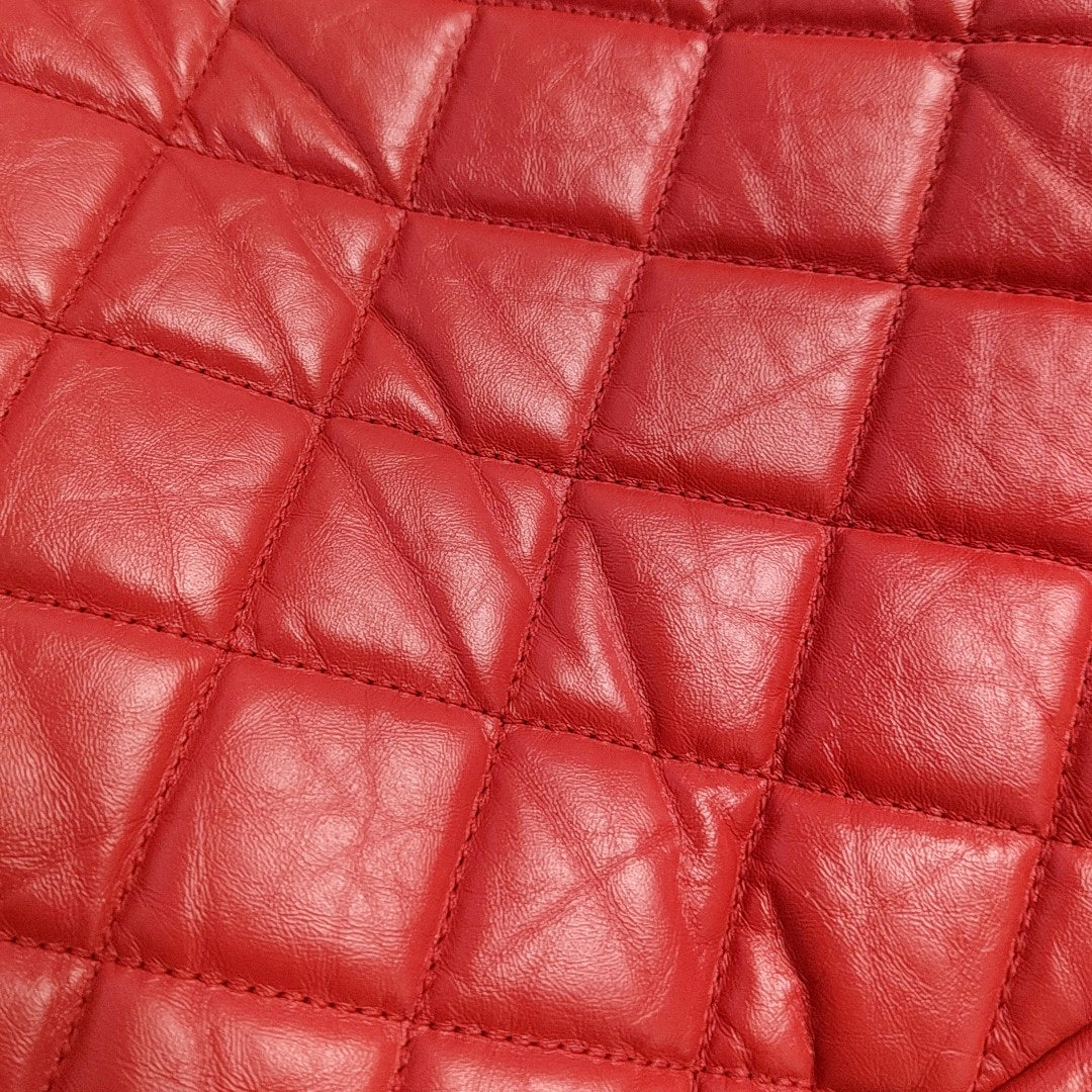 CHANEL CHANEL 31 Red Calfskin Quilted Handbag Single Shoulder Bag Gold Hardware 30 Clasp-(SKU)-970274590