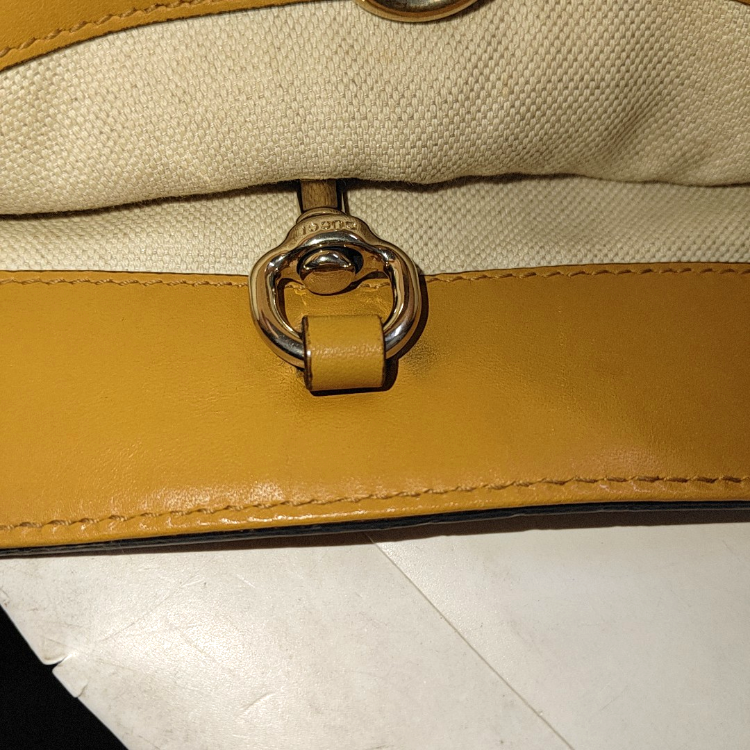 GUCCI Tote bag Yellow Calfskin Monogrammed Quilted Single Shoulder Bag, Handbag Golden hardware Sub-bag-(SKU)-14459801