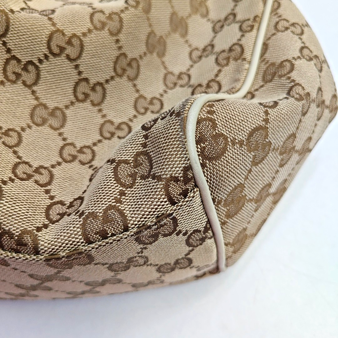 GUCCI Sukey Brown Canvas Monogram Handbag Single Shoulder Bag Silver Hardware-(SKU)-957811466