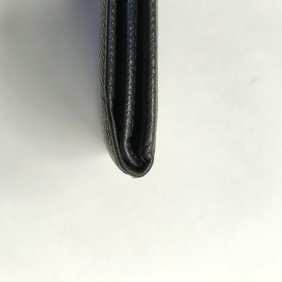 LOUIS VUITTON AMERIGO Black Cowhide Wallet Silver Hardware-(SKU)-951116576