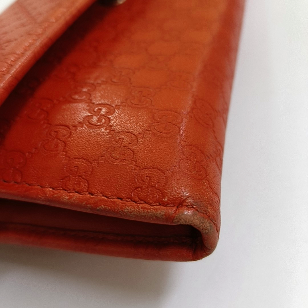 GUCCI Microguccissima Orange leather old-favorite wallet Golden hardware-(SKU)-958770113