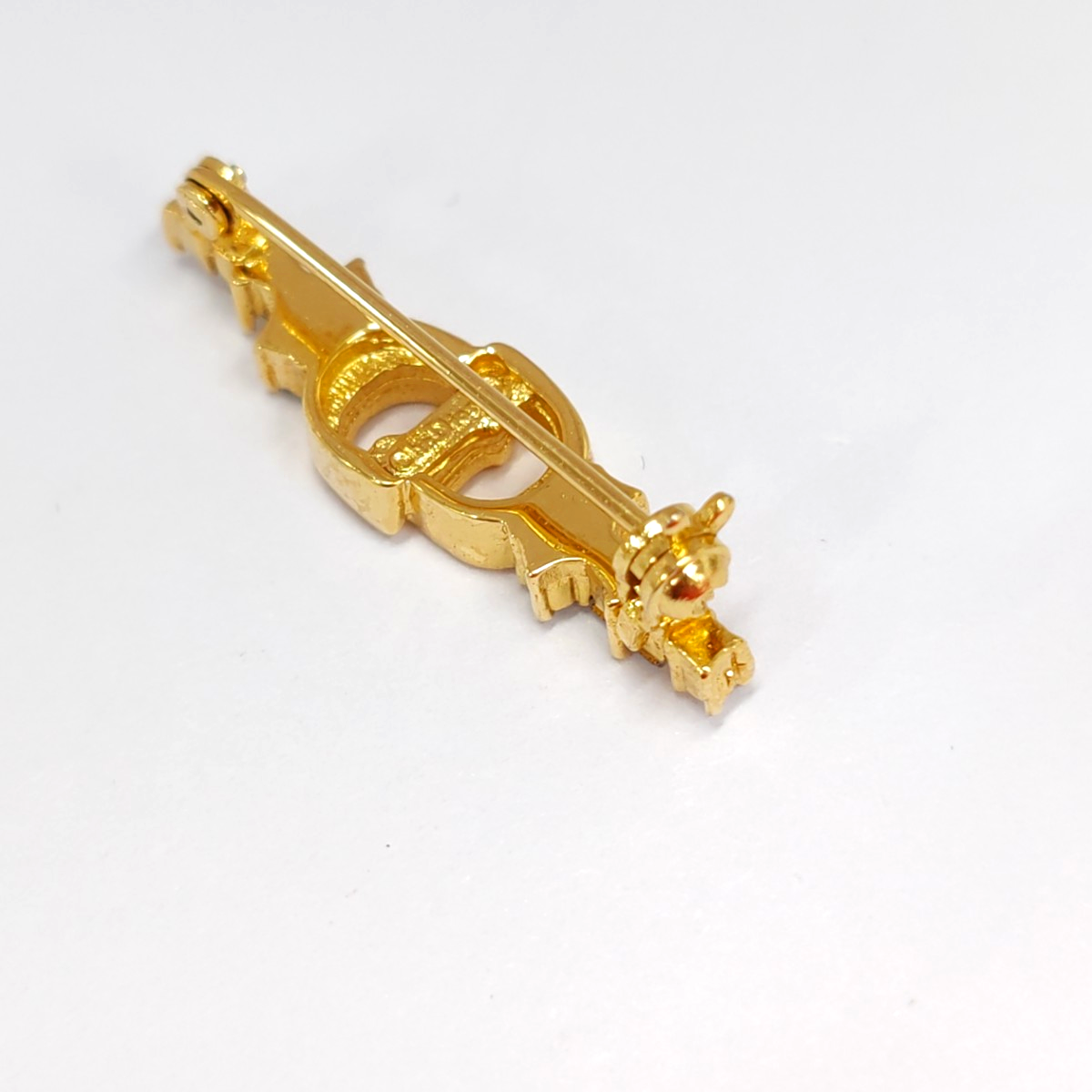 DIOR Petit CD金色合金,人造钻石镶嵌胸针-(SKU)-942848314