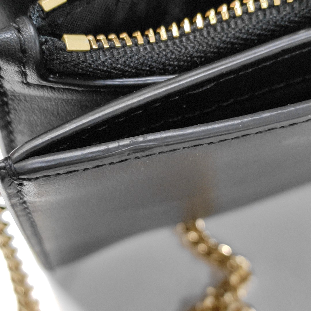 MICHAEL KORS Black Leather Embellished Shoulder Bag Crossbody Golden hardware Removable shoulder strap-(SKU)-942807098