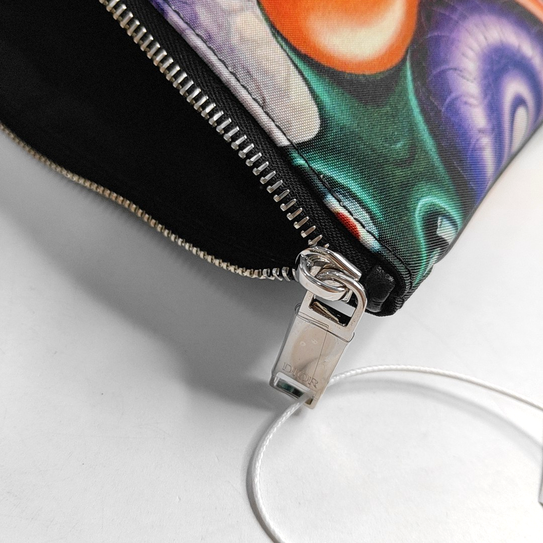 DIOR Multicolor Fabric Printed Handbag Clutch Silver Hardware Complete Accessories-(SKU)-944822771