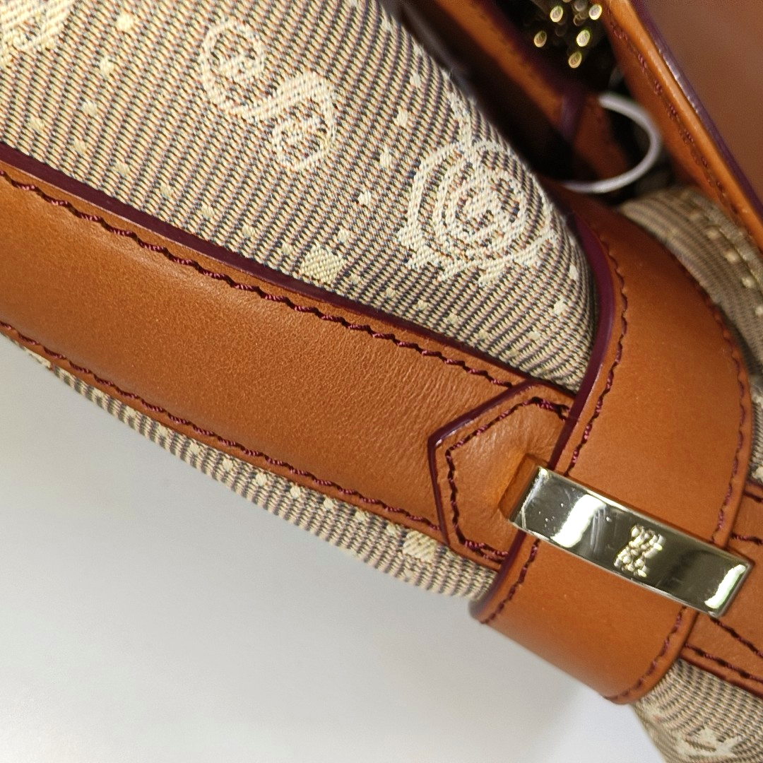 LANCEL Khaki Nylon Flower Handbag Golden hardware-(SKU)-950489548