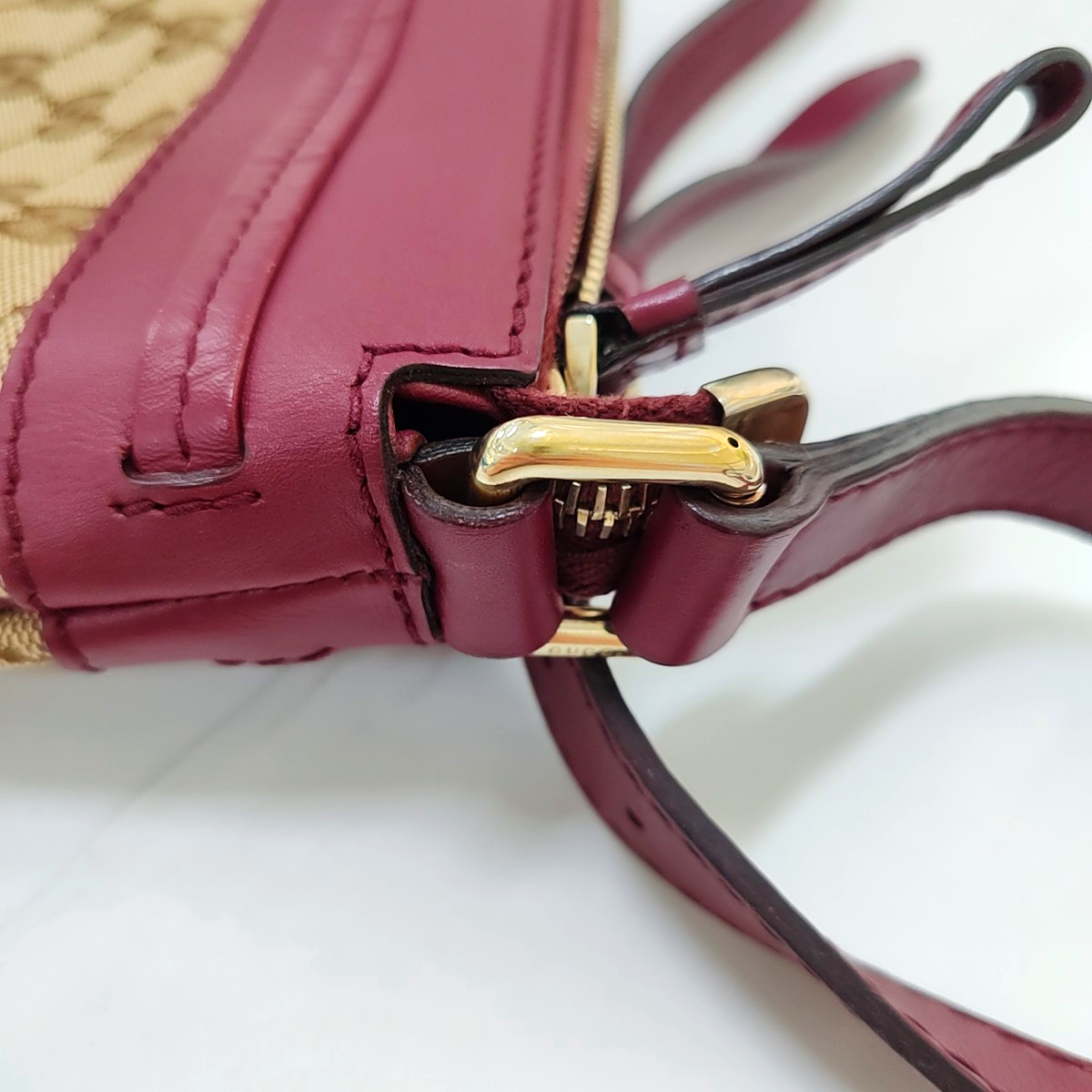 GUCCI Mayfair Khaki Canvas Monogram Single Shoulder Bag Crossbody Bag Golden hardware-(SKU)-945060554