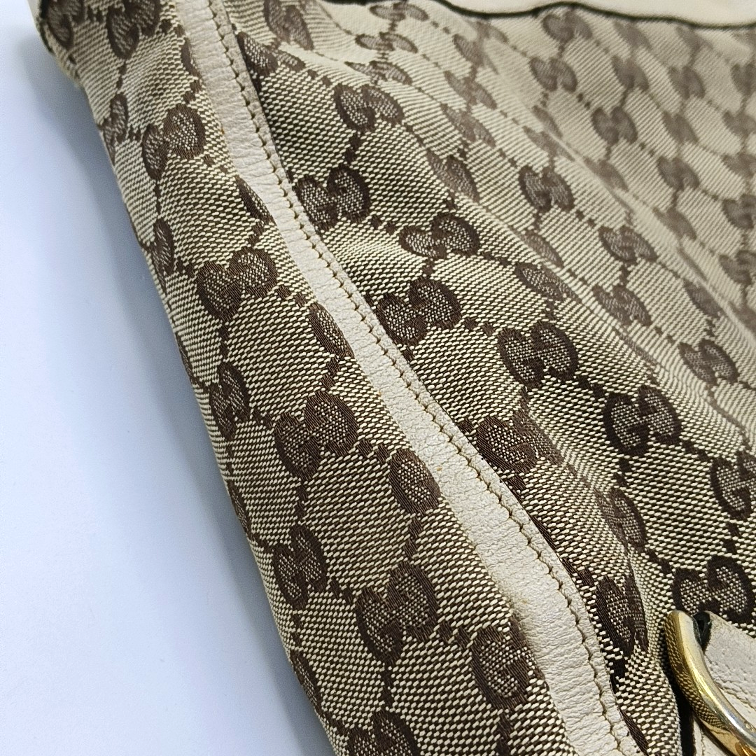 GUCCI Abbey Brown Canvas Monogram Handbag Single Shoulder Bag-(SKU)-959105616