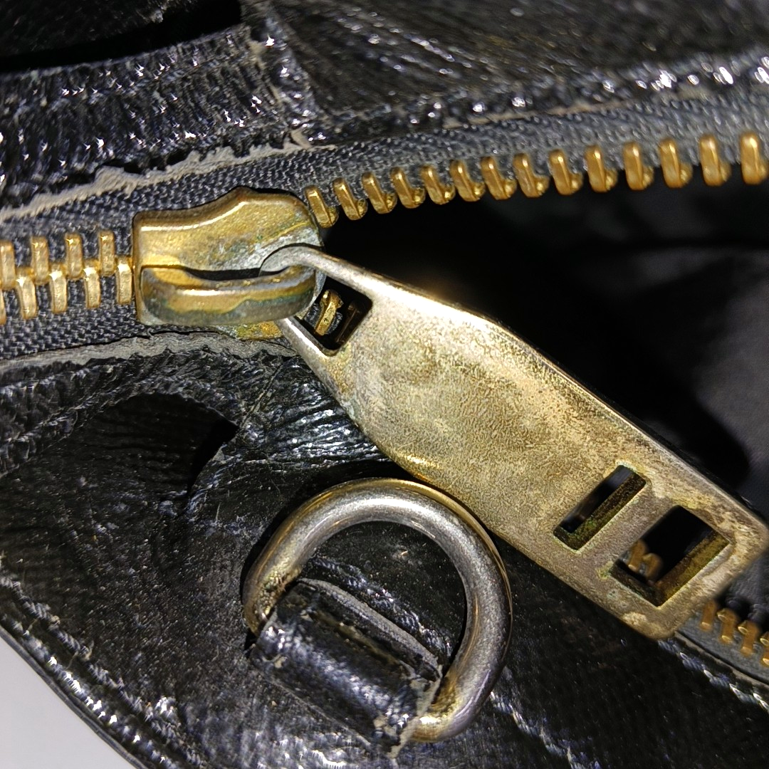 BURBERRY Somerford Black Leather Stud Single Shoulder Handbag Golden Silver Hardware Removable shoulder strap-(SKU)-960988293