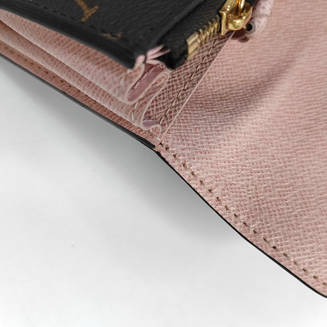 LOUIS VUITTON ROSALIE Brown coated canvas vintage wallet Golden hardware-(SKU)-952125197