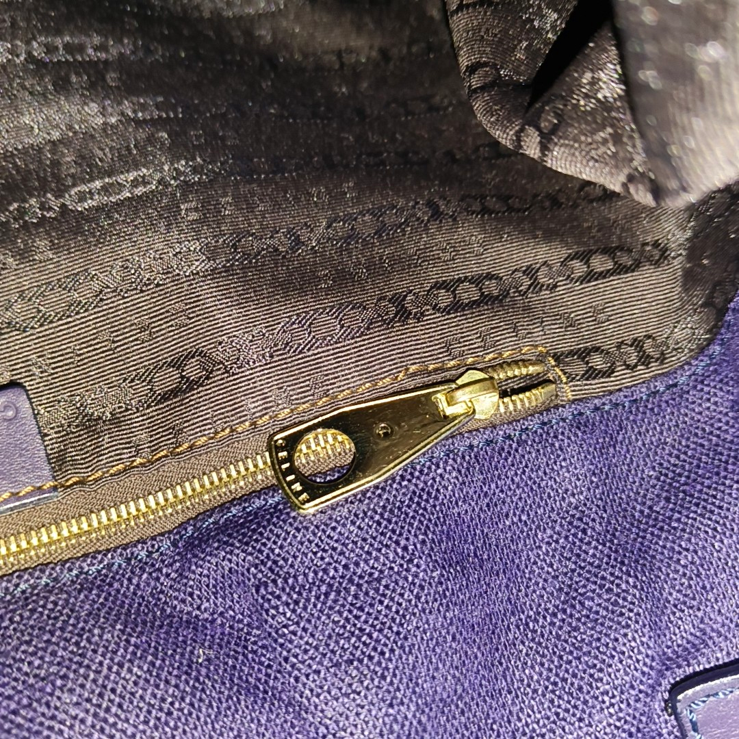 CELINE Tote bag Dark Blue Canvas Shoulder Bag Tote Golden hardware-(SKU)-959916970