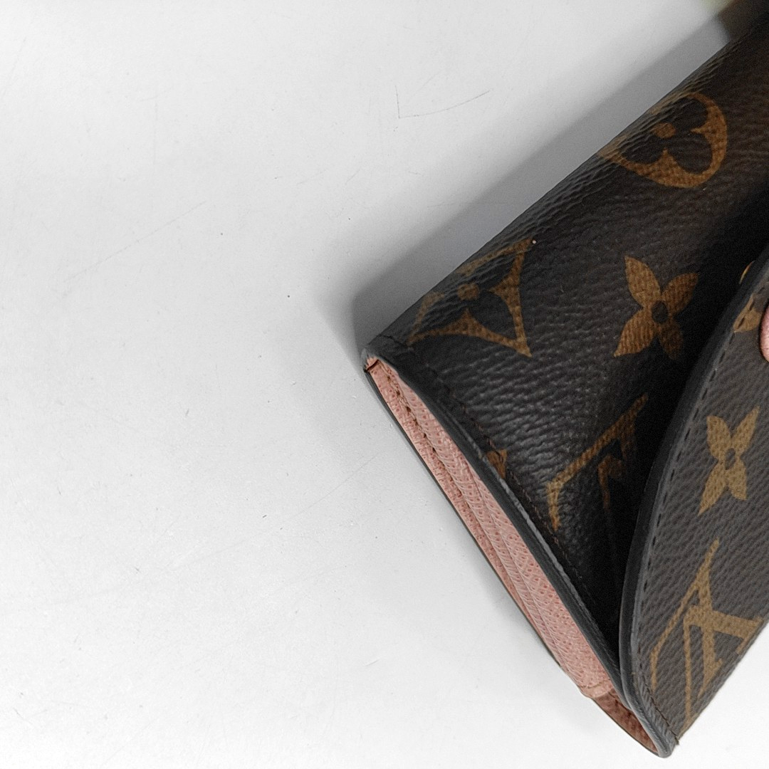 LOUIS VUITTON ROSALIE Brown coated canvas vintage wallet Golden hardware-(SKU)-952125197